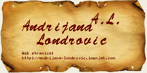 Andrijana Londrović vizit kartica